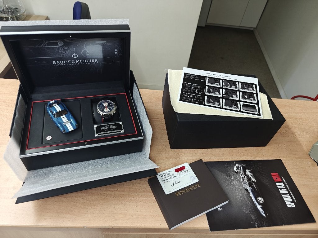 baume & mercier clfton shelby limited MOA10343, Sieraden, Tassen en Uiterlijk, Horloges | Heren, Ophalen, Zo goed als nieuw, Leer