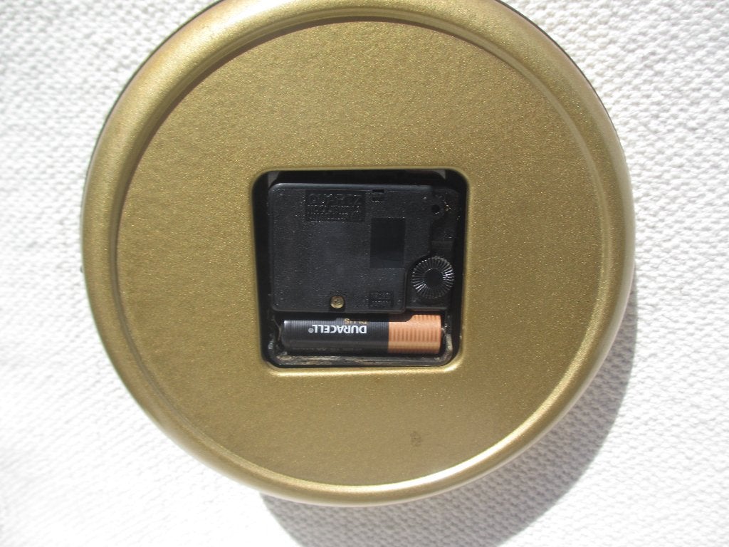 Vintage  Landex Royal craft wandklok Japan jr 70, Huis en Inrichting, Goud, Analoog, Werkt op batterijen, Ophalen of Verzenden