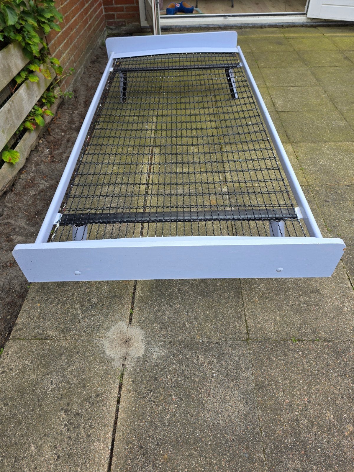 witte bed, Huis en Inrichting, Ophalen, 90 cm, Eenpersoons, Wit