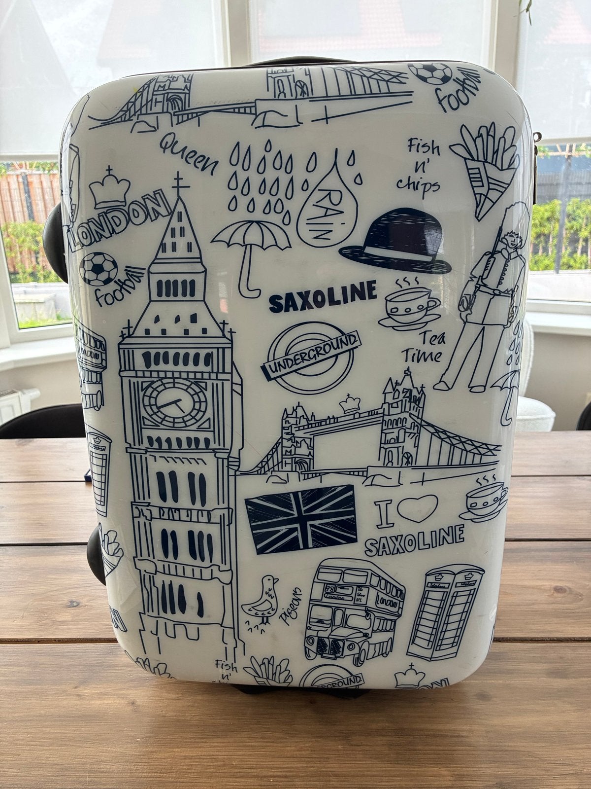 Saxoline Koffer London Design - Handbagage, Ophalen, 40 tot 60 cm, Gebruikt, 20 tot 30 cm
