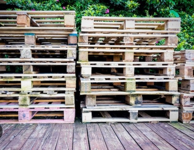 Blok pallets, Ophalen, Overige houtsoorten, Minder dan 200 cm, Pallet