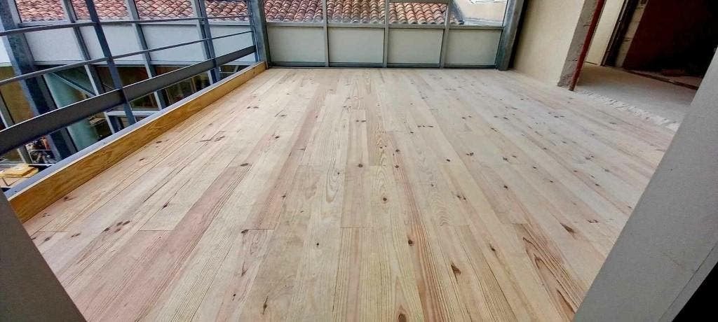 RESTPARTIJ; 150M2 GRENEN VLOERDELEN, RONDOM, 195MM BREED, Ophalen, Nieuw, 75 m² of meer, Parket