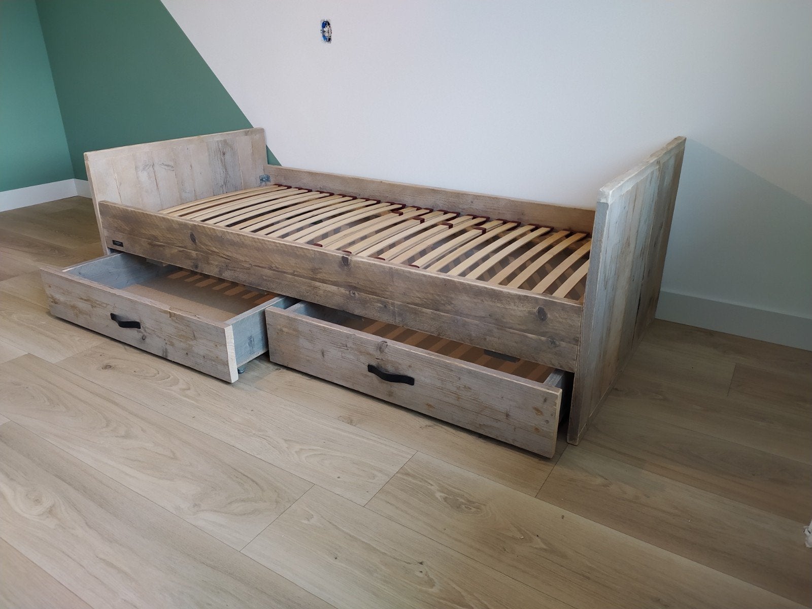 bedden van steigerhout ACTIE Oktober, Ophalen of Verzenden, Nieuw, 180 cm of meer, 85 tot 100 cm