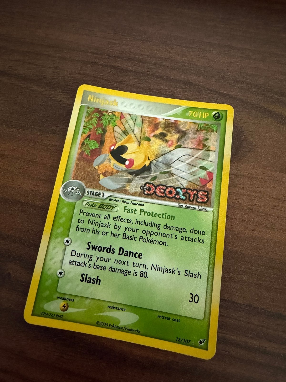 Pokémon Kaart Ninjask - DX 13 Stamped, Ophalen of Verzenden, Gebruikt, Losse kaart