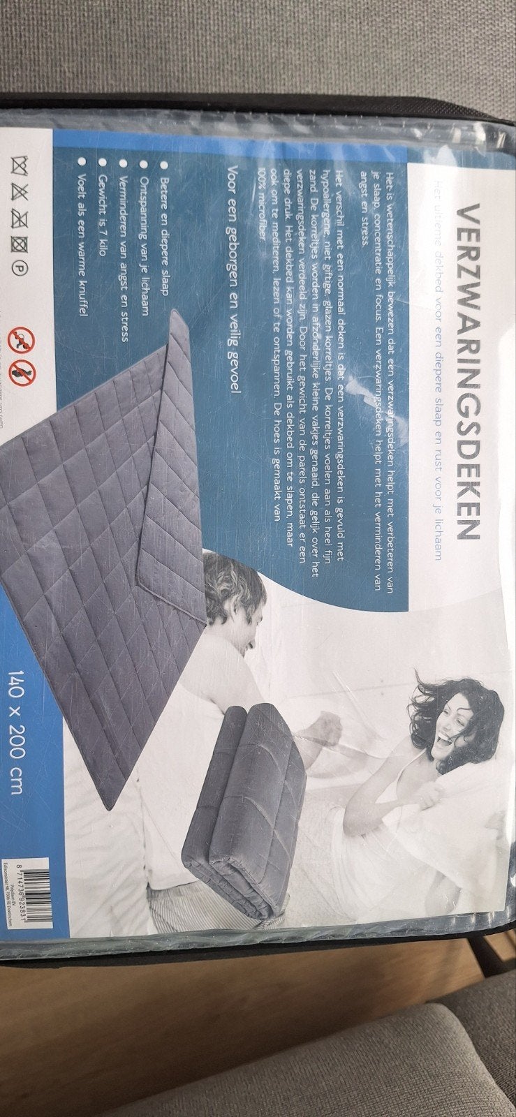 Verzwaringsdeken 140x200 cm - 7 kg, Ophalen, Eenpersoons, Overige merken, Polyester