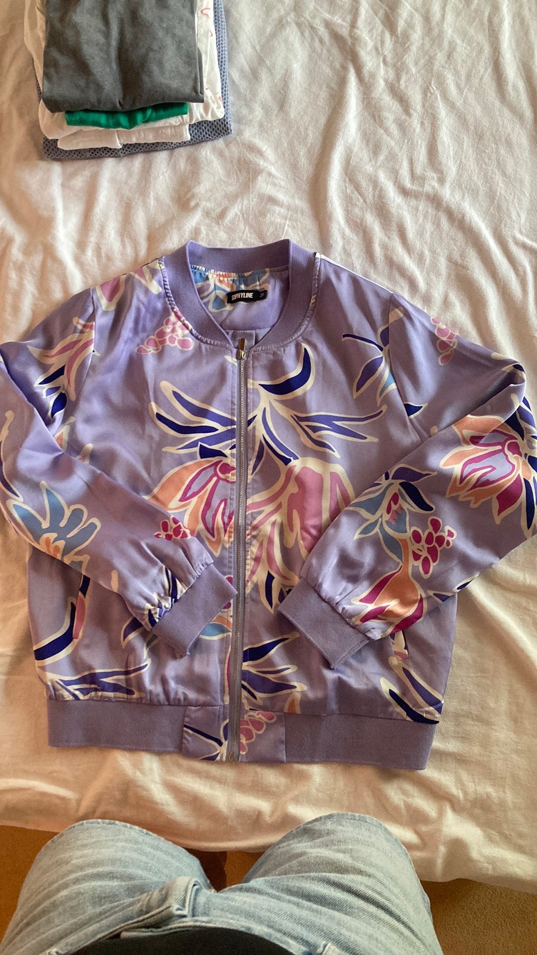 Paars vestje met bloemenprint - Maat M, Ophalen of Verzenden, Nieuw, Maat 38/40 (M), Paars