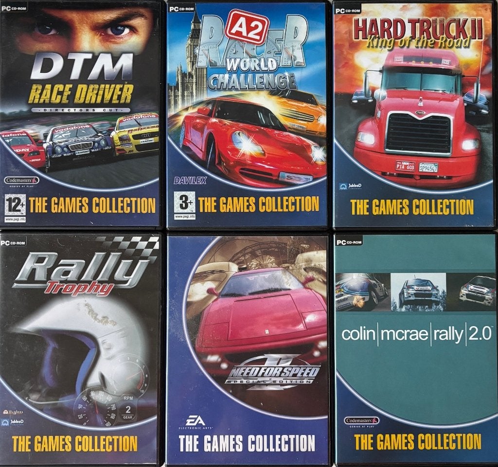 6x PC CD-ROM - The Games Collection - Race/Rally/Truck, Spelcomputers en Games, Games | Pc, 1 speler, Racen en Vliegen, Ophalen of Verzenden