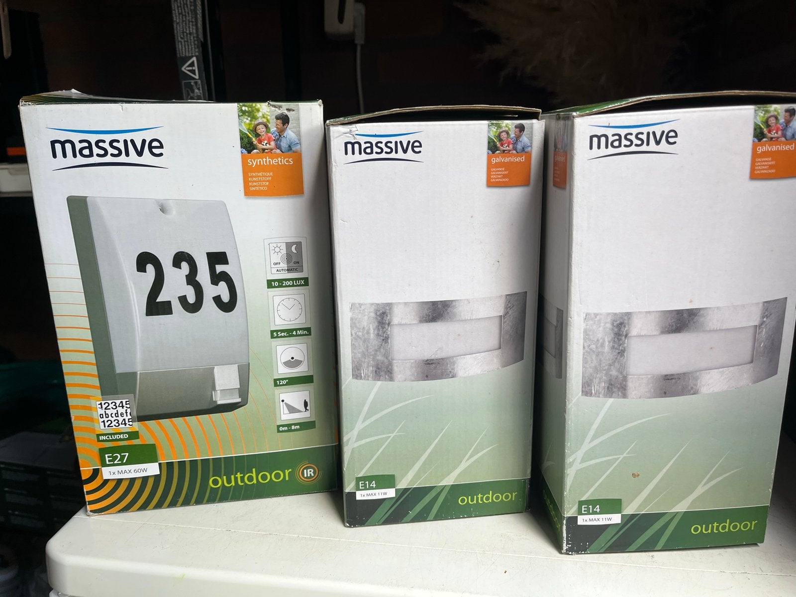 Massive Buitenlampen - Diverse Modellen, Minder dan 50 watt, Wandlamp, Nieuw, Ophalen of Verzenden