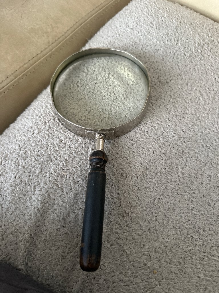 Antiek / Vintage Vergrootglas - Grote Bureautoep met Donker, Ophalen of Verzenden, Gebruikt, Vergrootglas of Loep