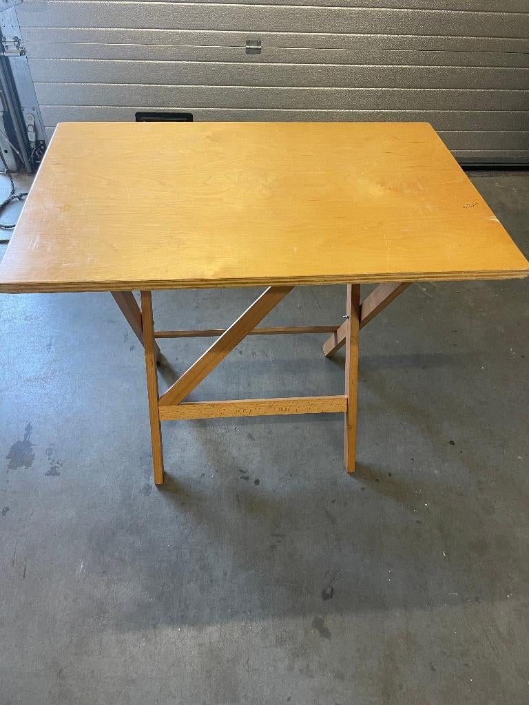 2 houten examen/opklap tafeltjes, Ophalen, 50 tot 100 cm, 50 tot 100 cm, Zo goed als nieuw