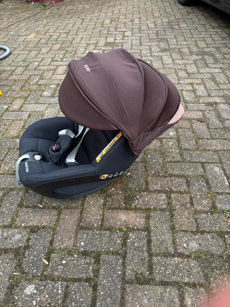 Maxi Cosi Pearl 360 (incl Isofix base, zonnekap, verkleiner), Ophalen, Verstelbare rugleuning, Gebruikt, 9 t/m 18 kg