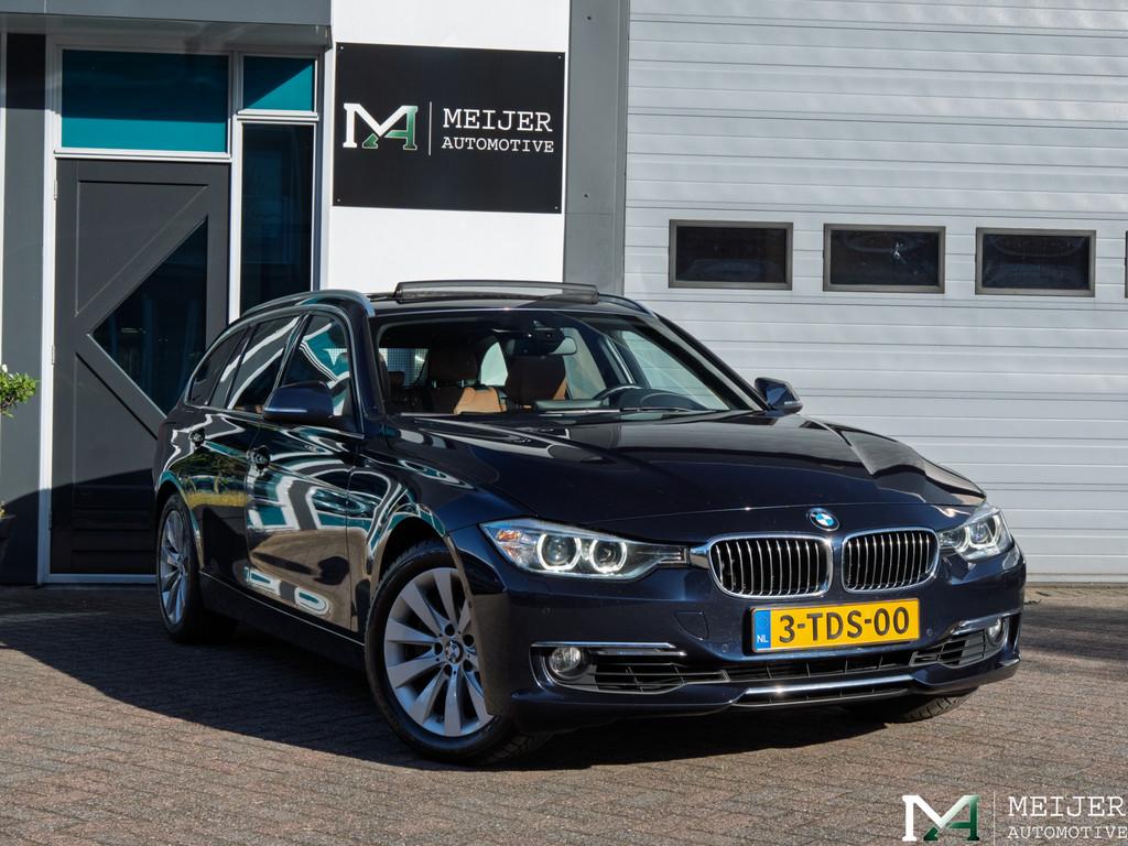 BMW 335i Touring High Executive|HUD|Pano|360cam|HarmanK|Memo, Auto's, Achterwielaandrijving, Gebruikt, Blauw, 93 €/maand
