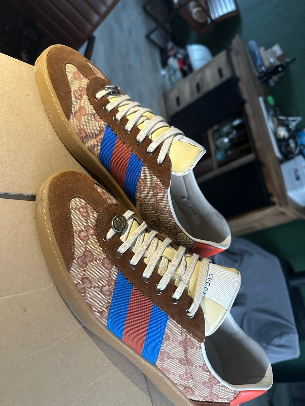 Mooie Echte Gucci Heren Sneakers - Maat 45, Kleding | Heren, Schoenen, Ophalen of Verzenden, Zo goed als nieuw, Overige kleuren