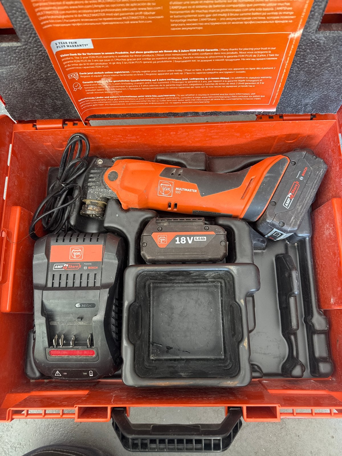 Fein Accu Multimaster AMM 500 Plus Top AS, Variabele snelheid, Overige typen, Ophalen of Verzenden, Zo goed als nieuw