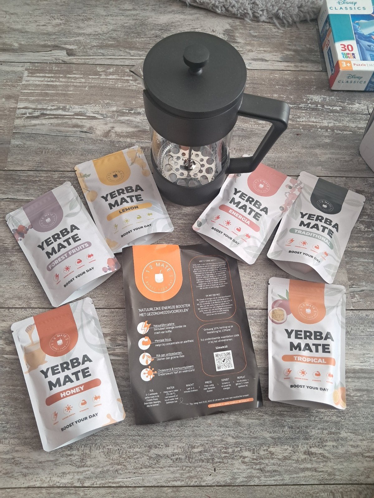 Yerba Mate. Thee/cafeïne. Incl div zakjes en theepottrekker, Theepot/fluitketel, Ophalen of Verzenden, Nieuw, Overige merken