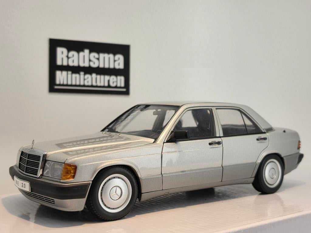 Mercedes-Benz 190e 2.0 Silver - 1:18 AUTOart ( Geen doos ), Ophalen, Auto, Autoart, Zo goed als nieuw