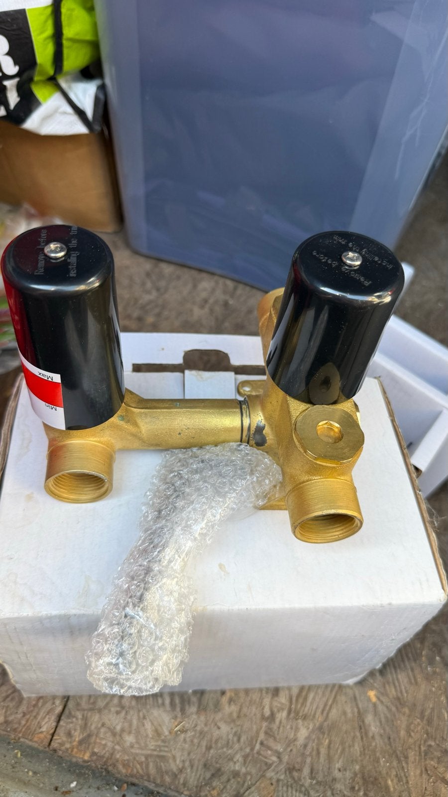 Inbouwdeel 2-wegs Douchethermostaat - Nieuw in doos, Ophalen of Verzenden, Nieuw, Koper, Douche