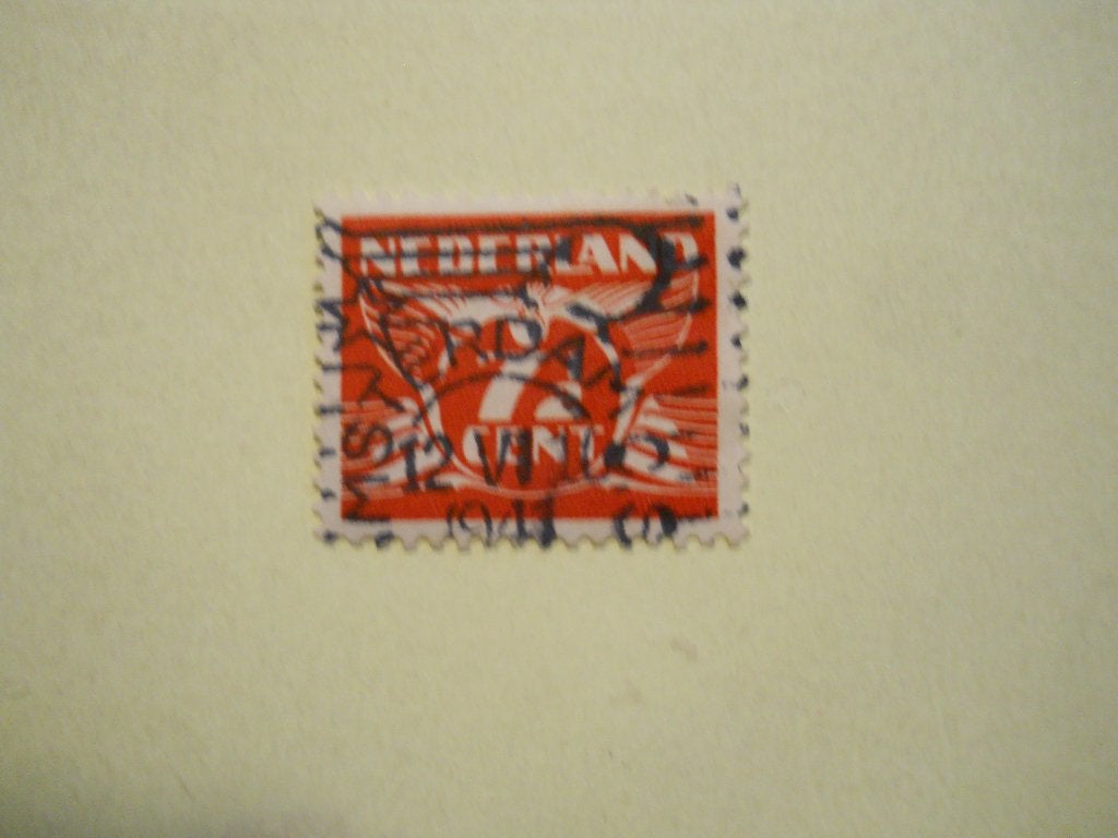 Nederland 1941 Vliegende duif Nvph.381 stempel Amsterdam, Postzegels en Munten, Ophalen of Verzenden, Na 1940, Gestempeld