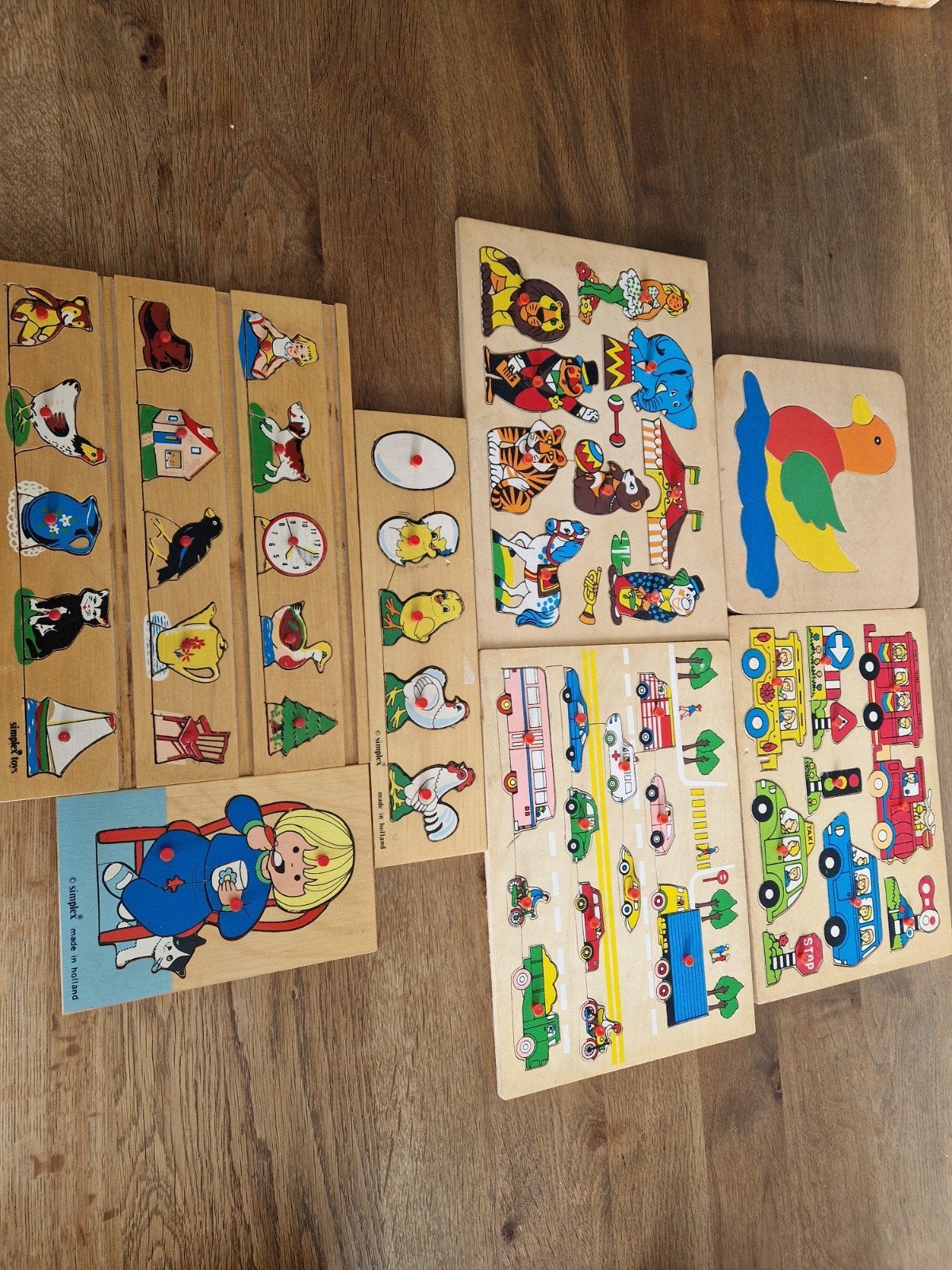 houten puzzels, Kinderen en Baby's, Ophalen, Gebruikt, 10 tot 50 stukjes, Van hout