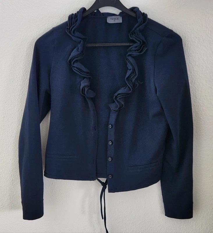Kort model vest in donkerblauw van het merk Tence, Kleding | Dames, Maat 38/40 (M), Blauw, Tence, Ophalen of Verzenden