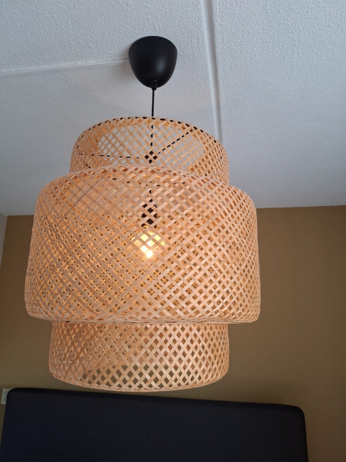 Grote rietenlamp ikea zo goed als nieuw, Ophalen of Verzenden