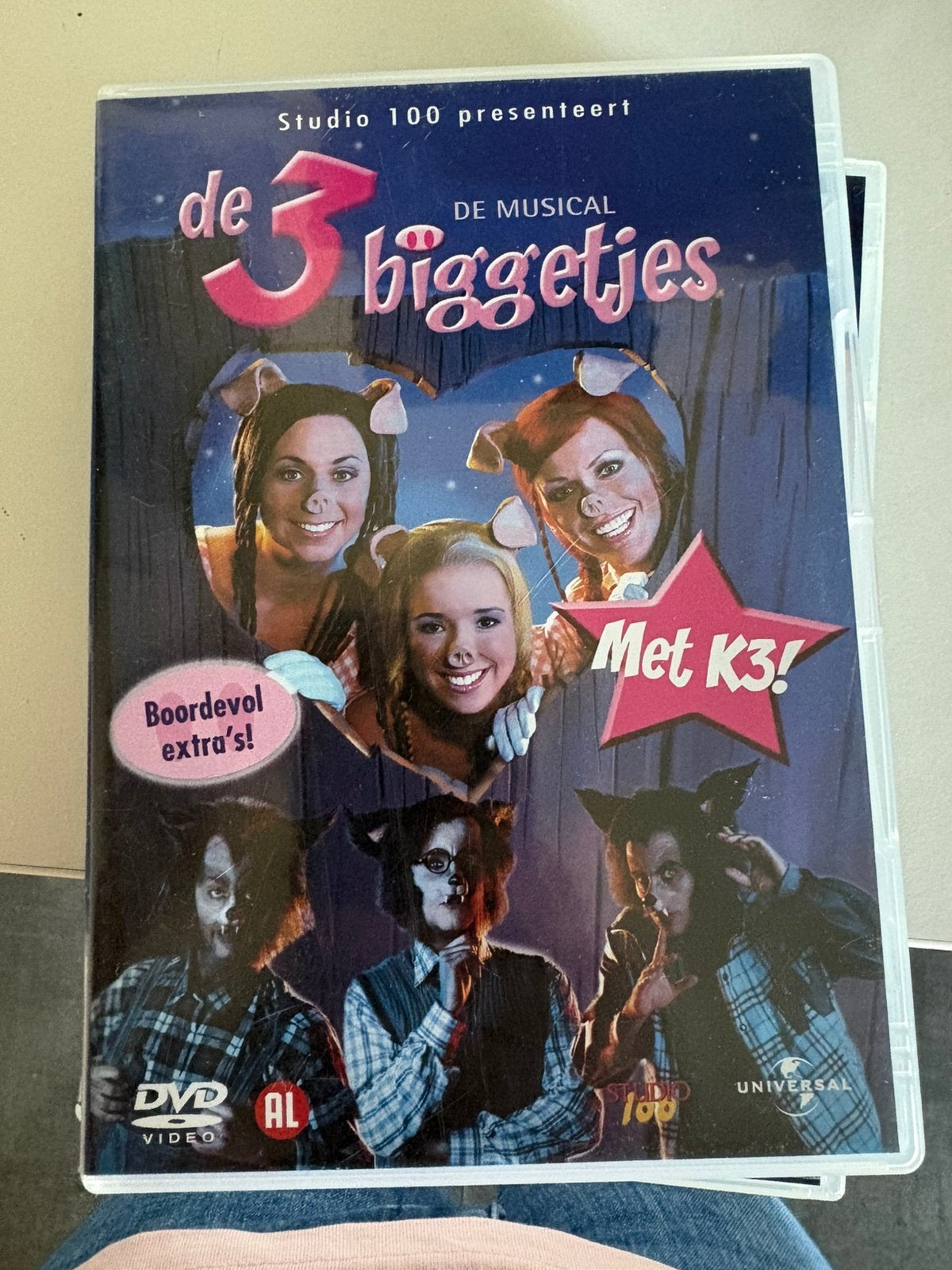 K3 de 3 biggetjes musical dvd, Alle leeftijden, Ophalen of Verzenden, Zo goed als nieuw