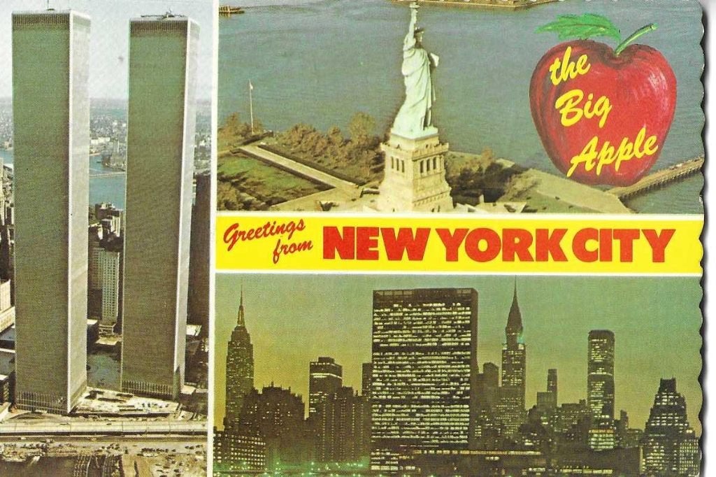 twin towers  new york  big apple  1979  manhattan, Verzamelen, Verzenden, 1960 tot 1980, Gelopen, Buiten Europa