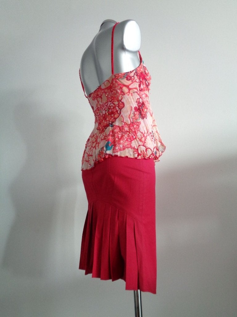 Moschino 100% originele designer rok maat 36 NIEUW, Nieuw, Knielengte, Maat 36 (S), Rood