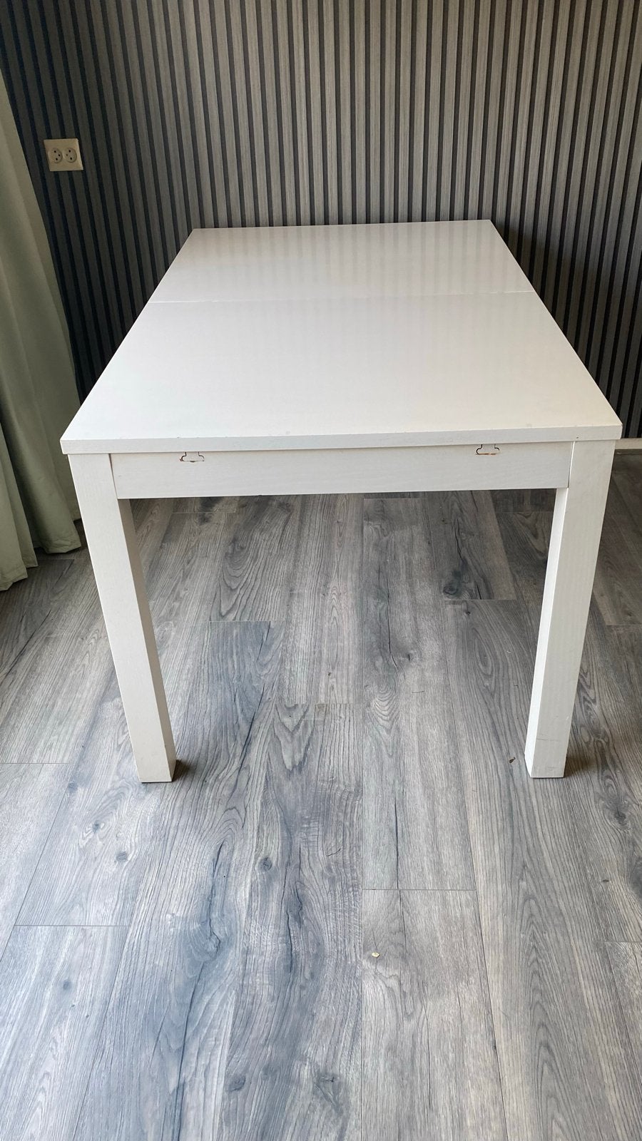 IKEA Uitschuifbare Eettafel - Wit (140-220 cm), Huis en Inrichting, Ophalen, Gebruikt, Houten tafel, 50 tot 100 cm