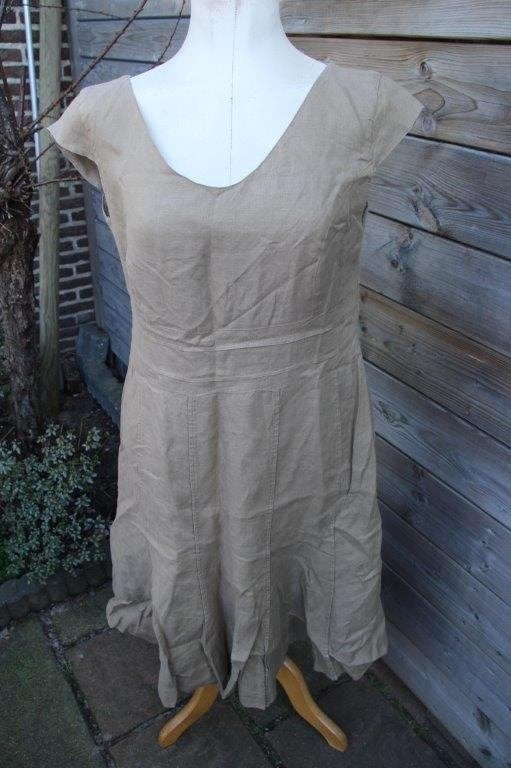 Jurk camel S. Milton mt M Vaste prijs, Maat 38/40 (M), Bruin, S. Milton, Ophalen of Verzenden