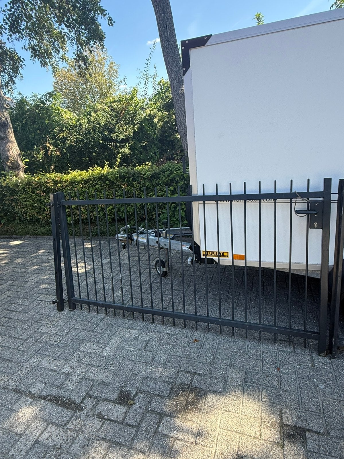 Afsluitend hek voor tuin of oprit, Tuin en Terras, Tuinhekken en Hekwerk, Ophalen, Met poort, Gebruikt, Spijlenhekwerk