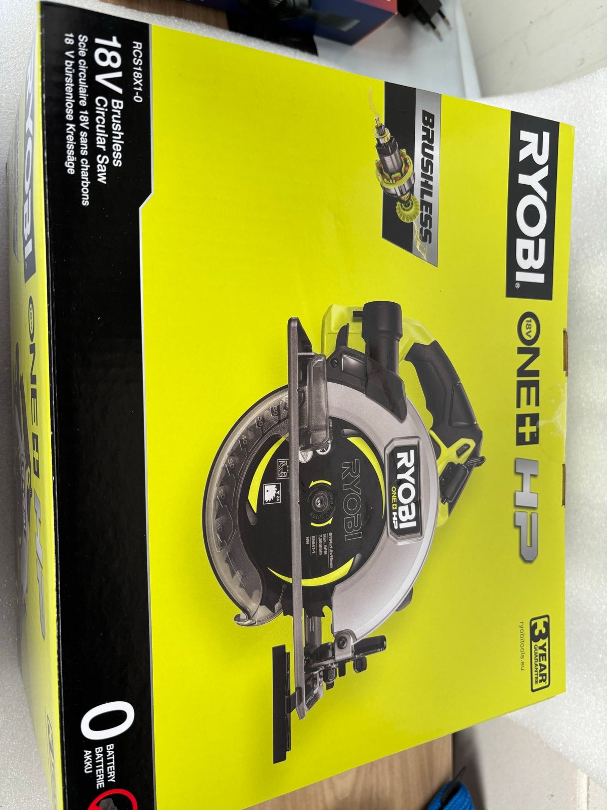 Ryobi ONE+ HP 18V Borstelloze Cirkelzaag RCS18X1-0, Cirkelzaag, 70 mm of meer, Nieuw, Ophalen of Verzenden