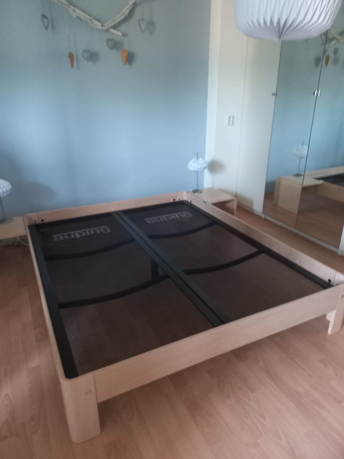 Auping Auronde bed, Ophalen, Gebruikt, Beige, Tweepersoons