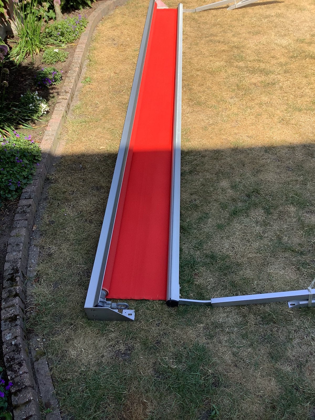 Uitval zonnescherm 3,60 mtr breed, Tuin en Terras, Ophalen, Zo goed als nieuw, 250 cm tot 450 cm, Uitvalscherm