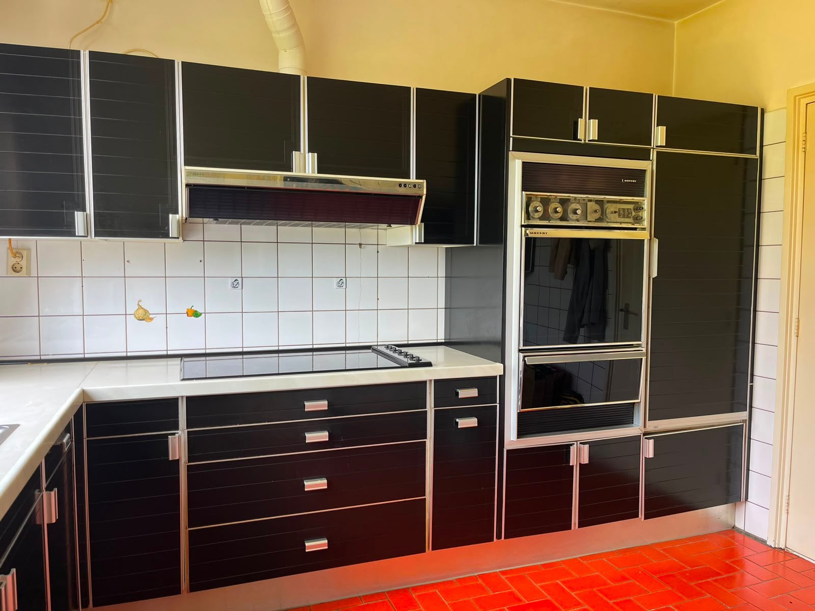 Keuken jaren ‘60, Ophalen, Gebruikt, Zwart, Hoekkeuken