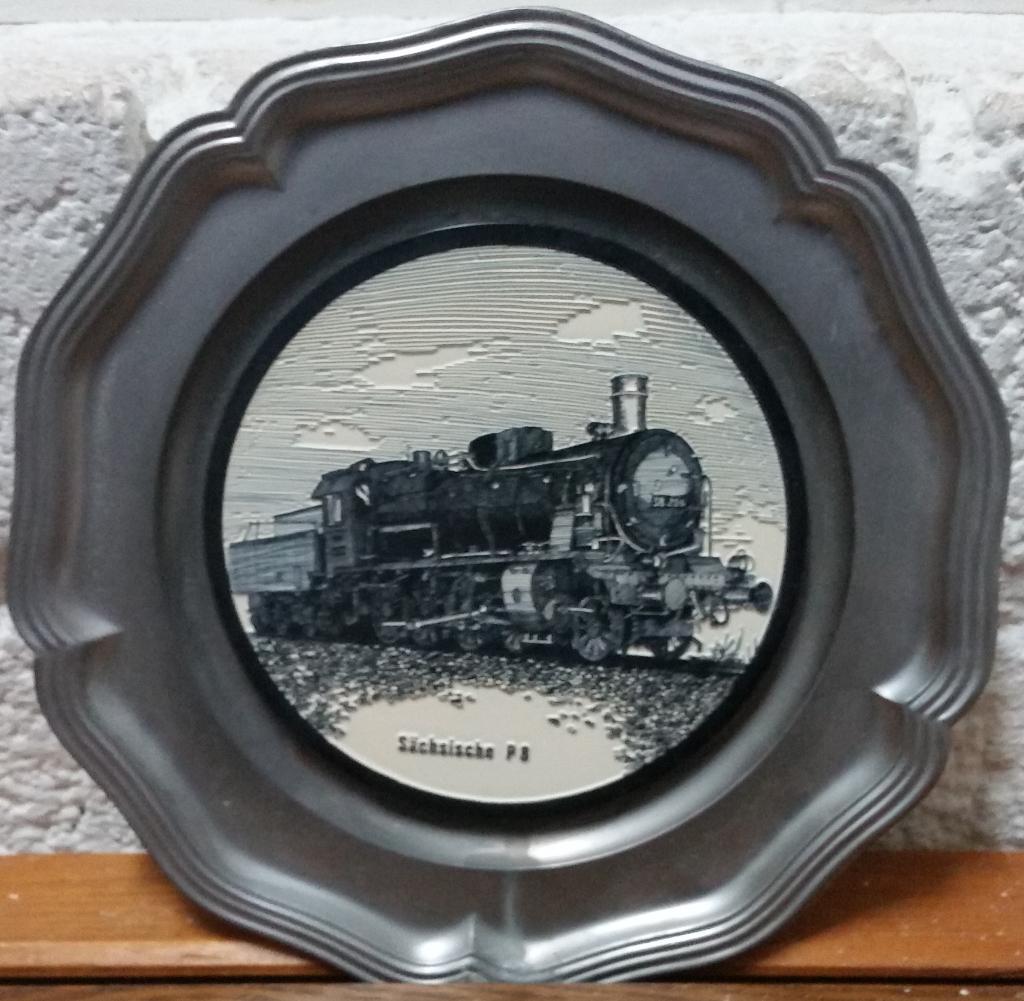 Tinnen wandbord stoomlokomotief P8, Verzamelen, Spoorwegen en Tramwegen, Ophalen of Verzenden, Nieuw, Trein, Overige typen