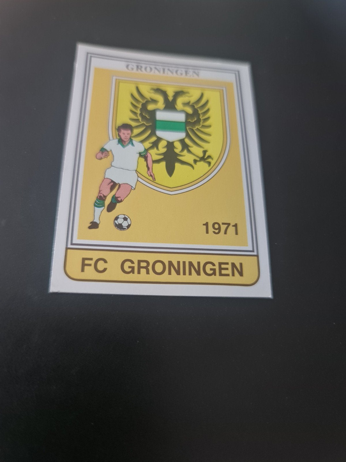 Panini Voetbal 85 Sticker FC Groningen 1971, Ophalen of Verzenden, Zo goed als nieuw, Overige binnenlandse clubs, Poster, Plaatje of Sticker