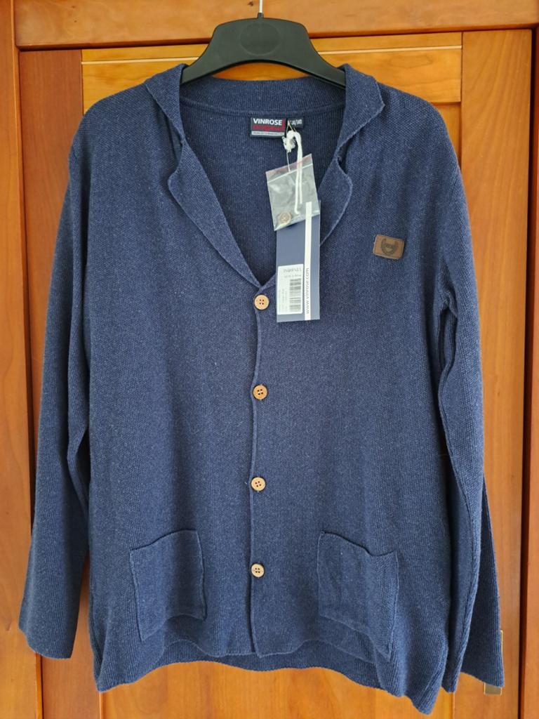 Nieuw  VINROSE jongens vest mt. 134/140 indigo blue, Trui of Vest, Nieuw, Ophalen of Verzenden, Jongen