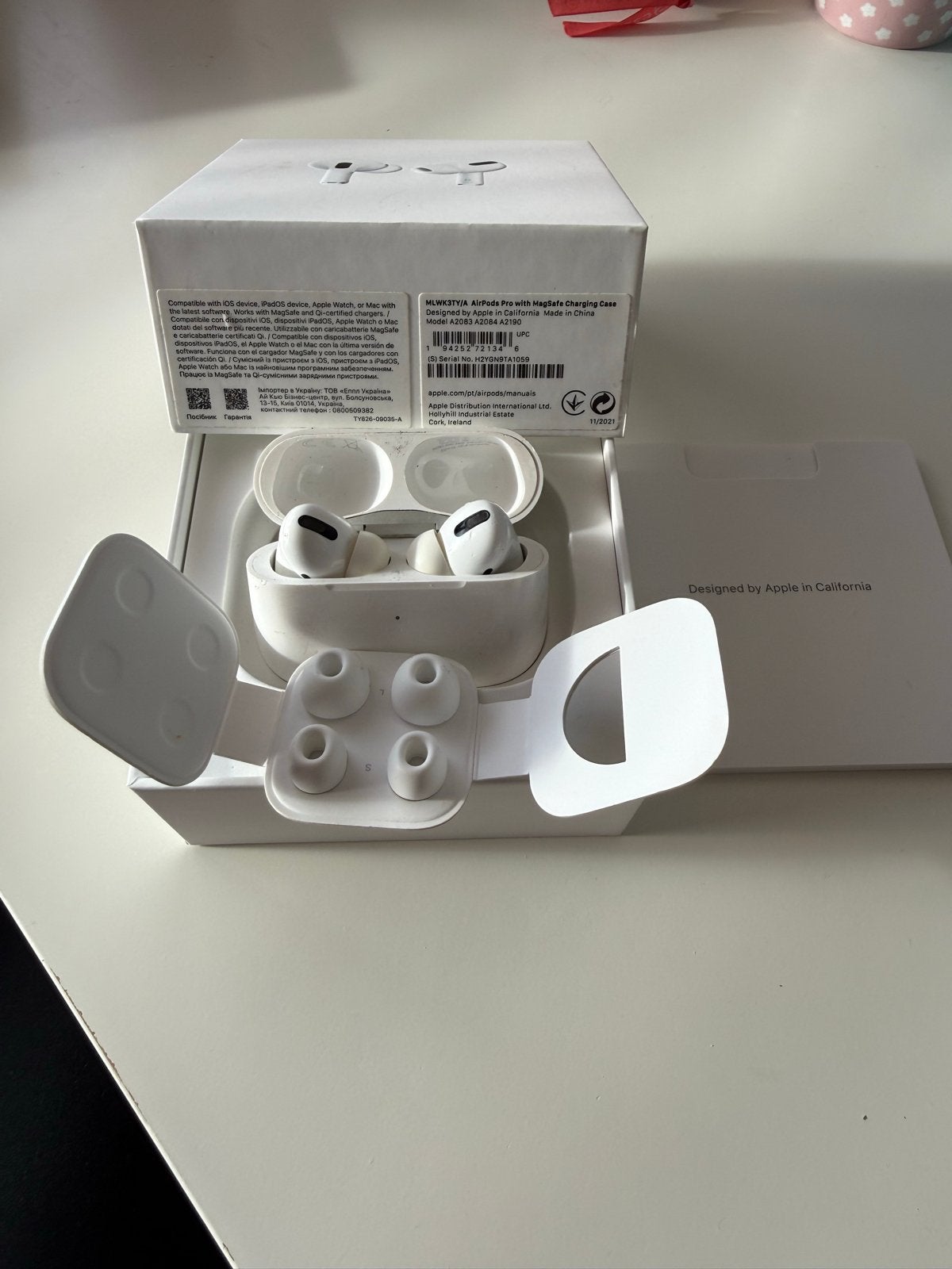 Apple AirPods Pro (1e generatie) met MagSafe Oplaadcase, In-ear, Gebruikt, Bluetooth, Ophalen of Verzenden