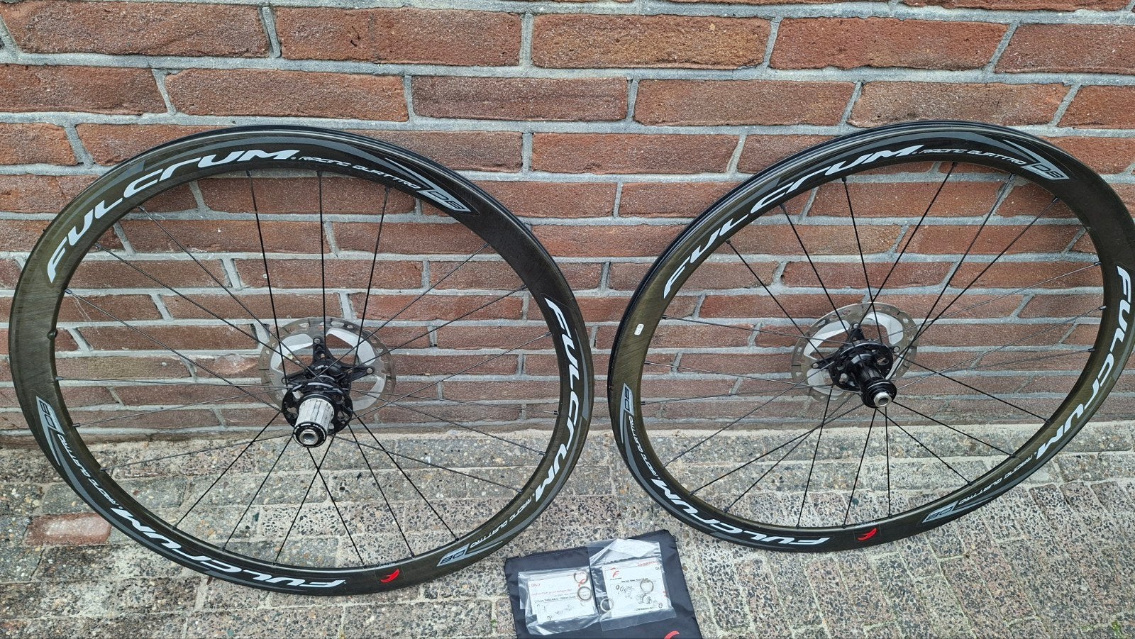 Fulcrum Racing Quattro Carbon wielset, Fietsen en Brommers, Fietsonderdelen, Gebruikt, Wiel, Carbon, Racefiets, Ophalen