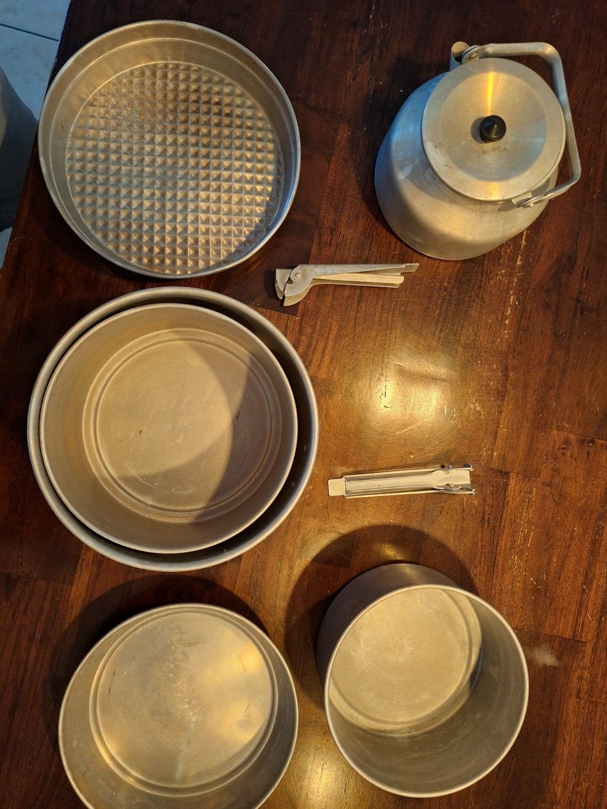 Camping Kookset - Aluminium 9-delig, Ophalen of Verzenden, Gebruikt