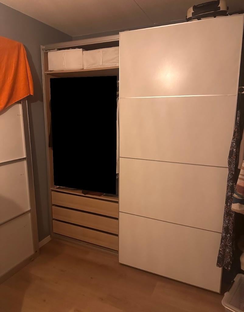 PAX kast met schuifdeuren, Huis en Inrichting, Kasten | Kledingkasten, Gebruikt, 200 cm of meer, 200 cm of meer, 50 tot 75 cm