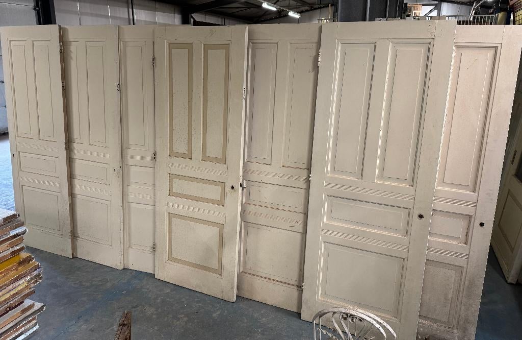 Serie antieke paneel deuren 7 stuks., Ophalen