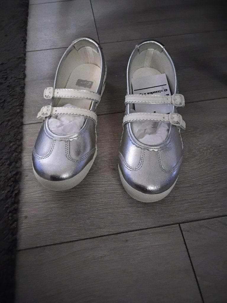 NIEUWE BALLERINA'S dames schoenen zilverkleurig maat 36, Nieuw, Grijs, Ballerina's, Ophalen of Verzenden