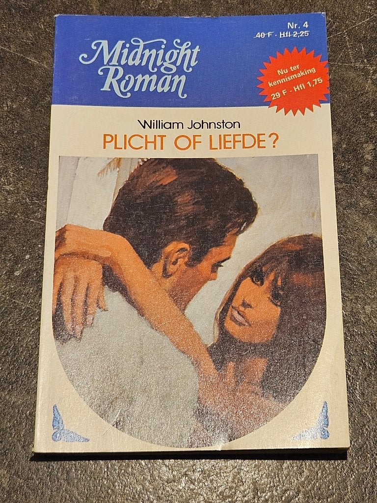 Plicht of Liefde pocket roman van William Johnston, Ophalen of Verzenden, Gelezen