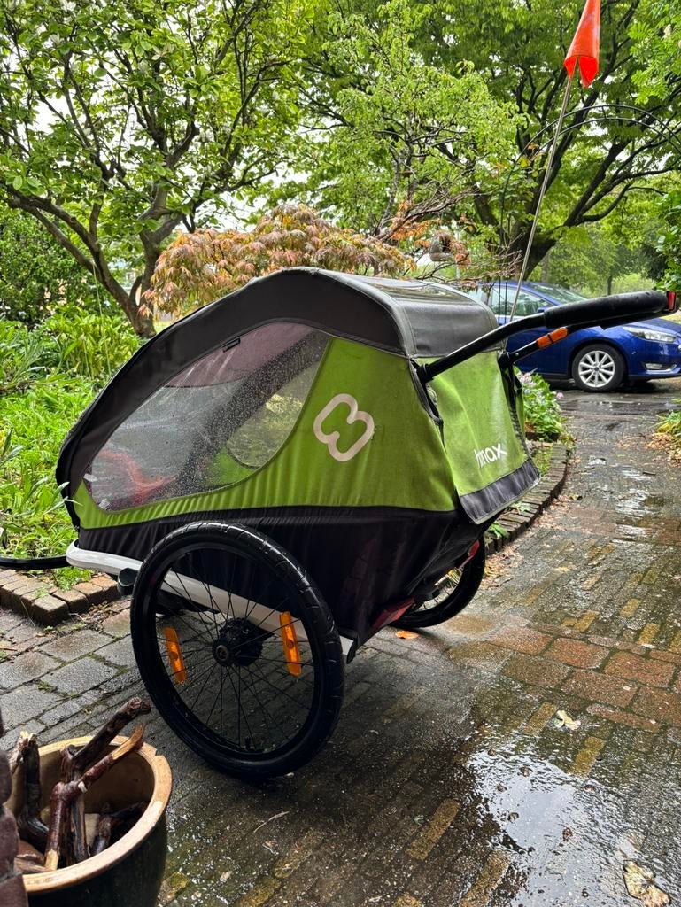 Kinderfietskar en wandelwagen in 1 voor 2 kids, Fietsen en Brommers, Fietsaccessoires | Aanhangers en Karren, Ophalen, Gebruikt