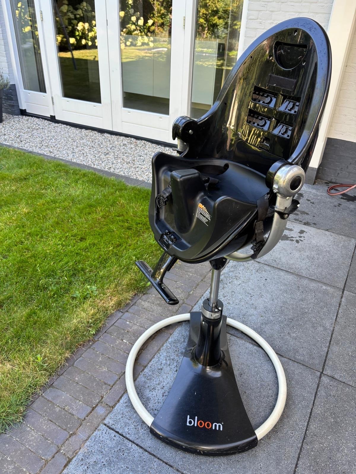 Bloom Fresco Chrome kinderstoel - Zwart, Kinderen en Baby's, Kinderstoelen, Ophalen, Gebruikt, Meegroeistoel, Afneembaar eetblad