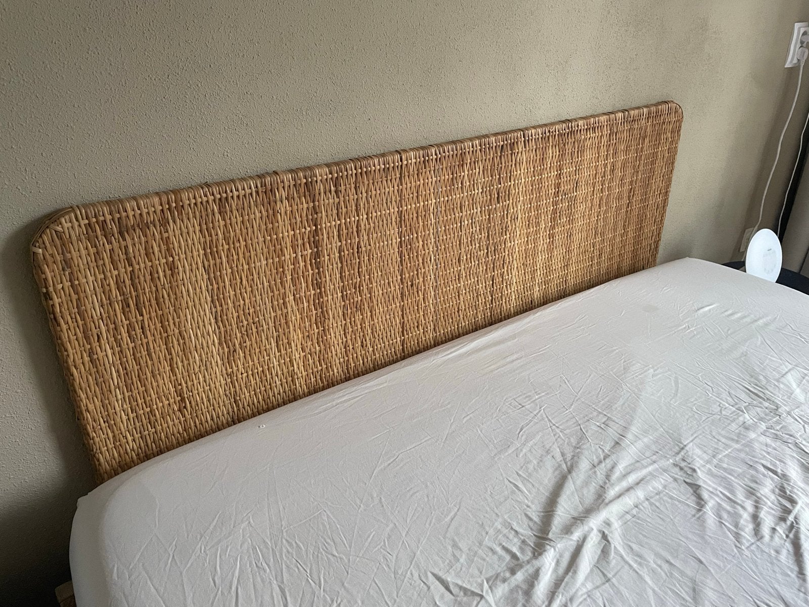 Ikea Delaktig rotan hoofdbord 70x152cm, Huis en Inrichting, Slaapkamer | Bedden, Ophalen, Overige materialen, Gebruikt, Bruin