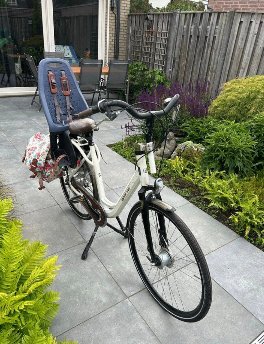 Sparta Amazone mamafiets met Yepp zitje en fietstas, Ophalen, Sparta, Gebruikt, 50 tot 53 cm