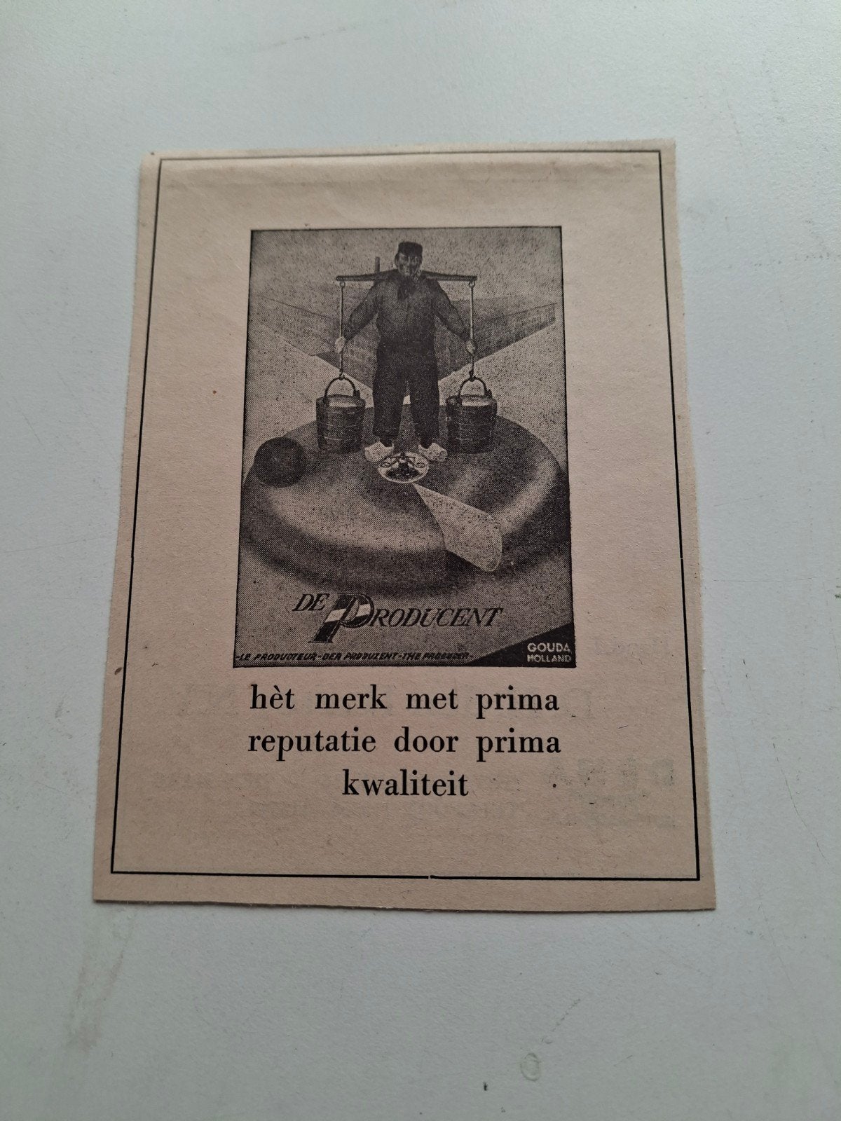 Advertentie de Producent., Verzamelen, Merken en Reclamevoorwerpen, Ophalen of Verzenden, Zo goed als nieuw, Overige typen